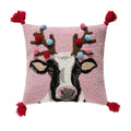 Cow Reindeer Tassel Pillow