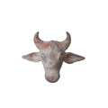 Whitewashed Handmade Terra-cotta Cow Head