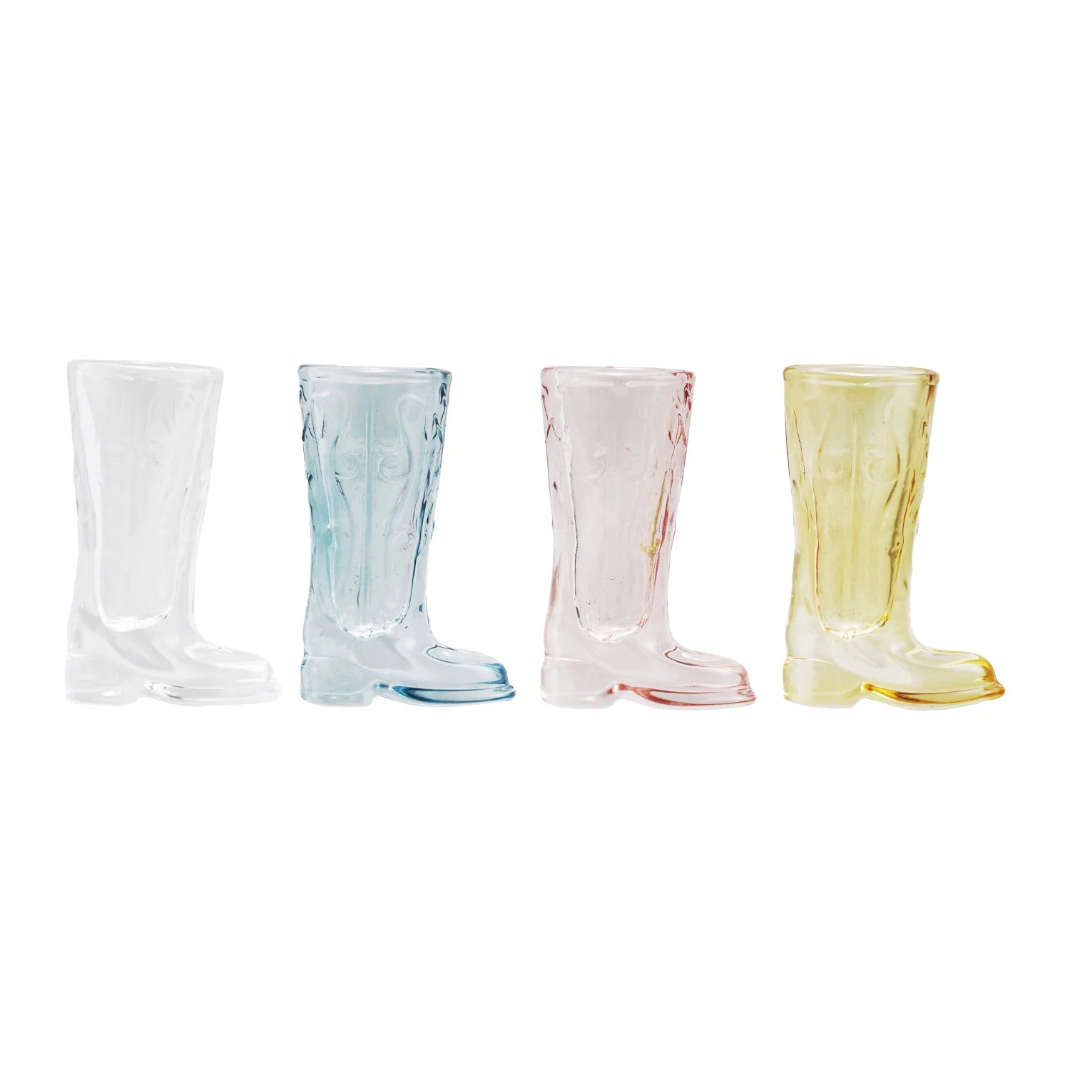 Glass Cowboy Boot Shaped Mini Vase/Shot Glass, 4 Colors