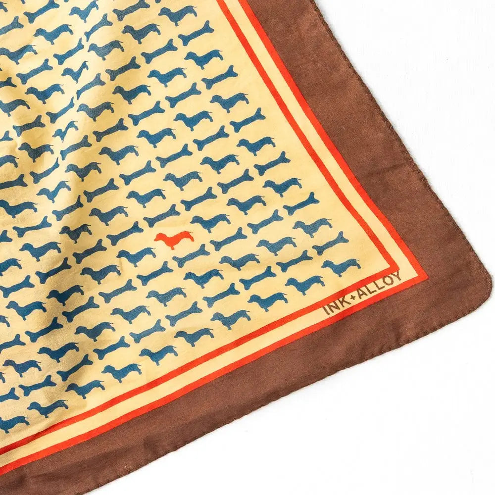Dachshund Print Square Scarf