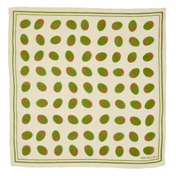 Carson Olive Print Scarf