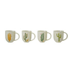 14 oz. Hand-Painted cactus Stoneware Mug