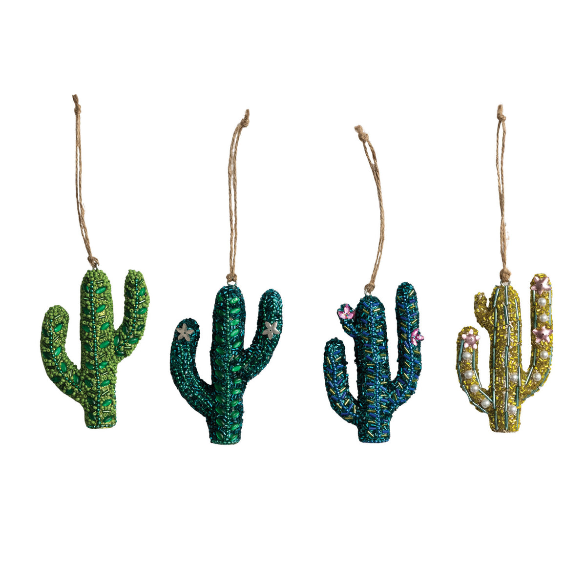 Handmade Beaded Cactus Ornament